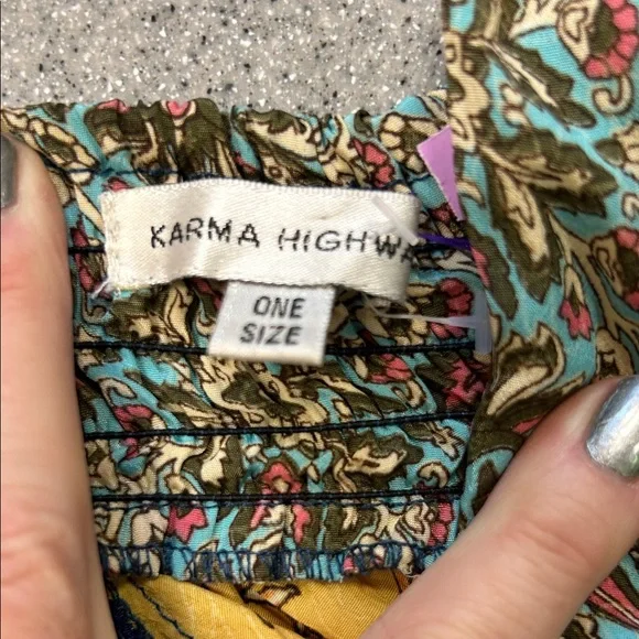 KARMA HIGHWAY Boho Floral Tiered MAXI SKIRT and gorgeous jewel tones - Picture 2 of 5